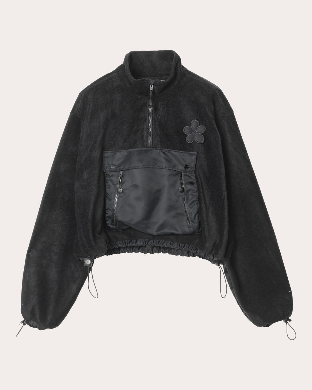 Bastian Floral Fleece Half-Zip Anorak