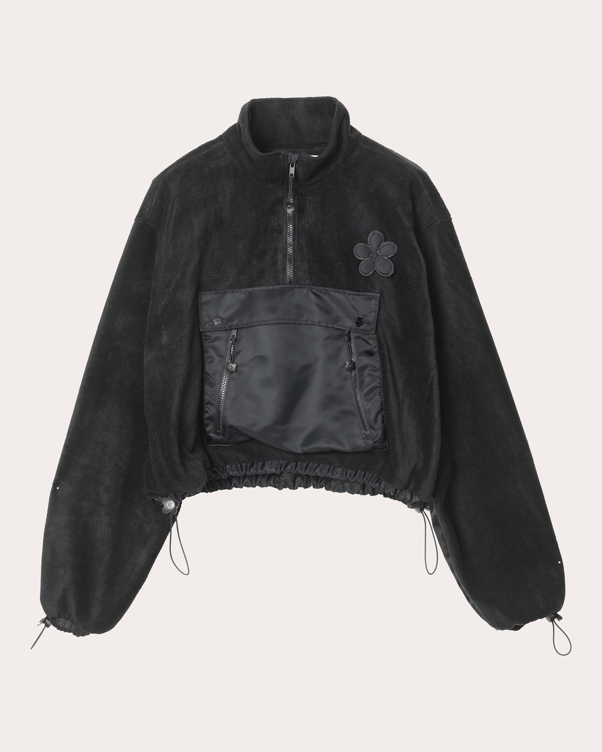 Bastian Floral Fleece Half-Zip Anorak