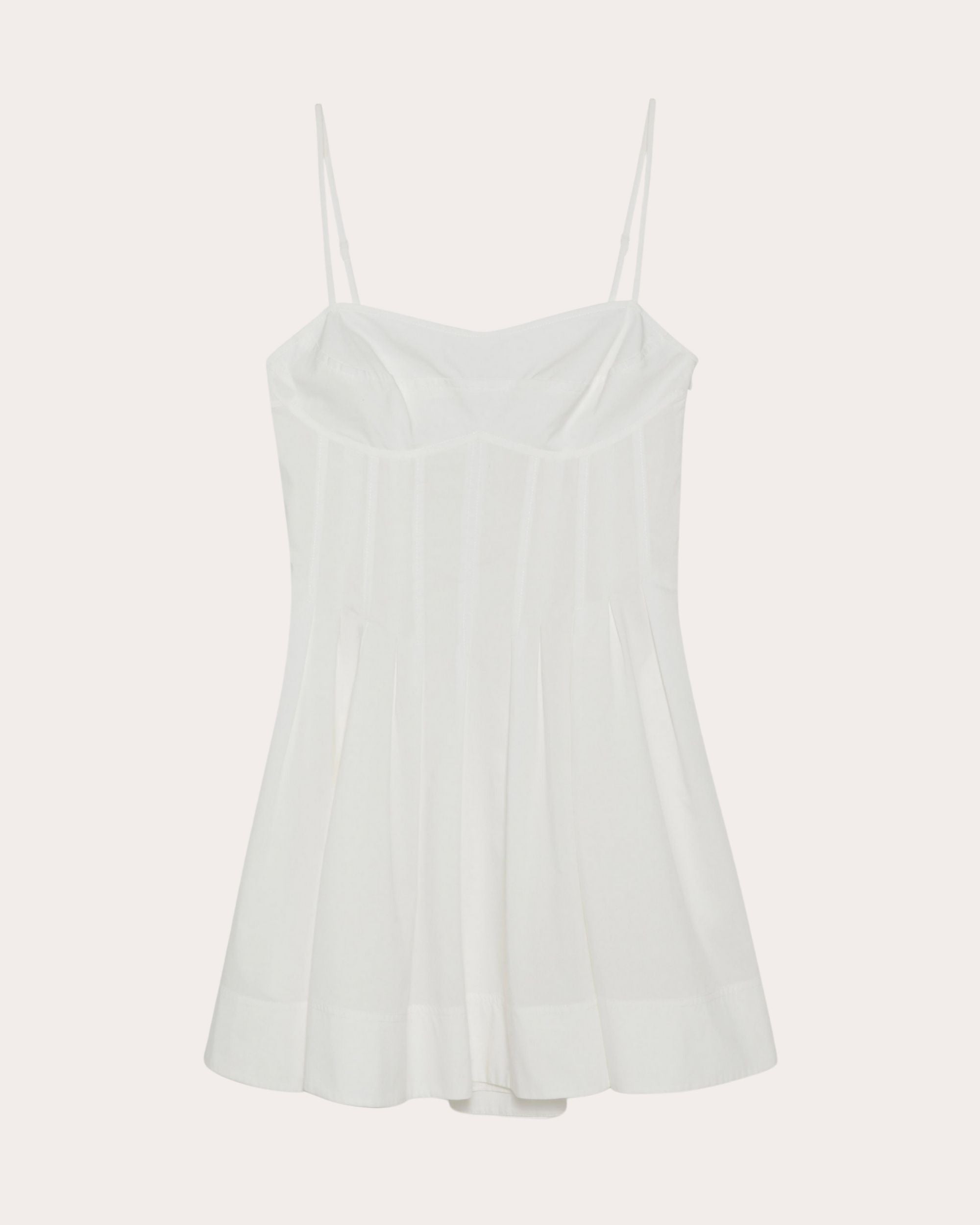 Kitt Poplin Pleated Bustier Mini Dress