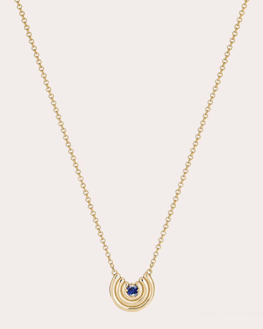 Sapphire & 14k Gold Petite Revival Pendant Necklace
