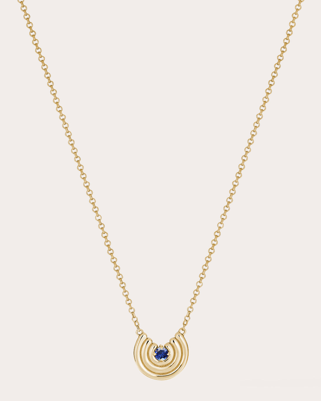Sapphire & 14k Gold Petite Revival Pendant Necklace