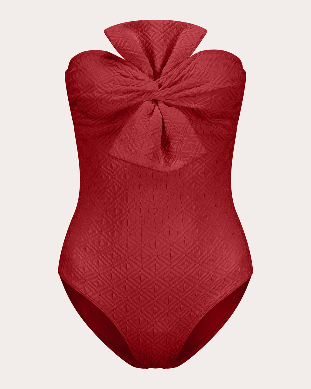 Raquel Jacquard Bow Bandeau Swimsuit