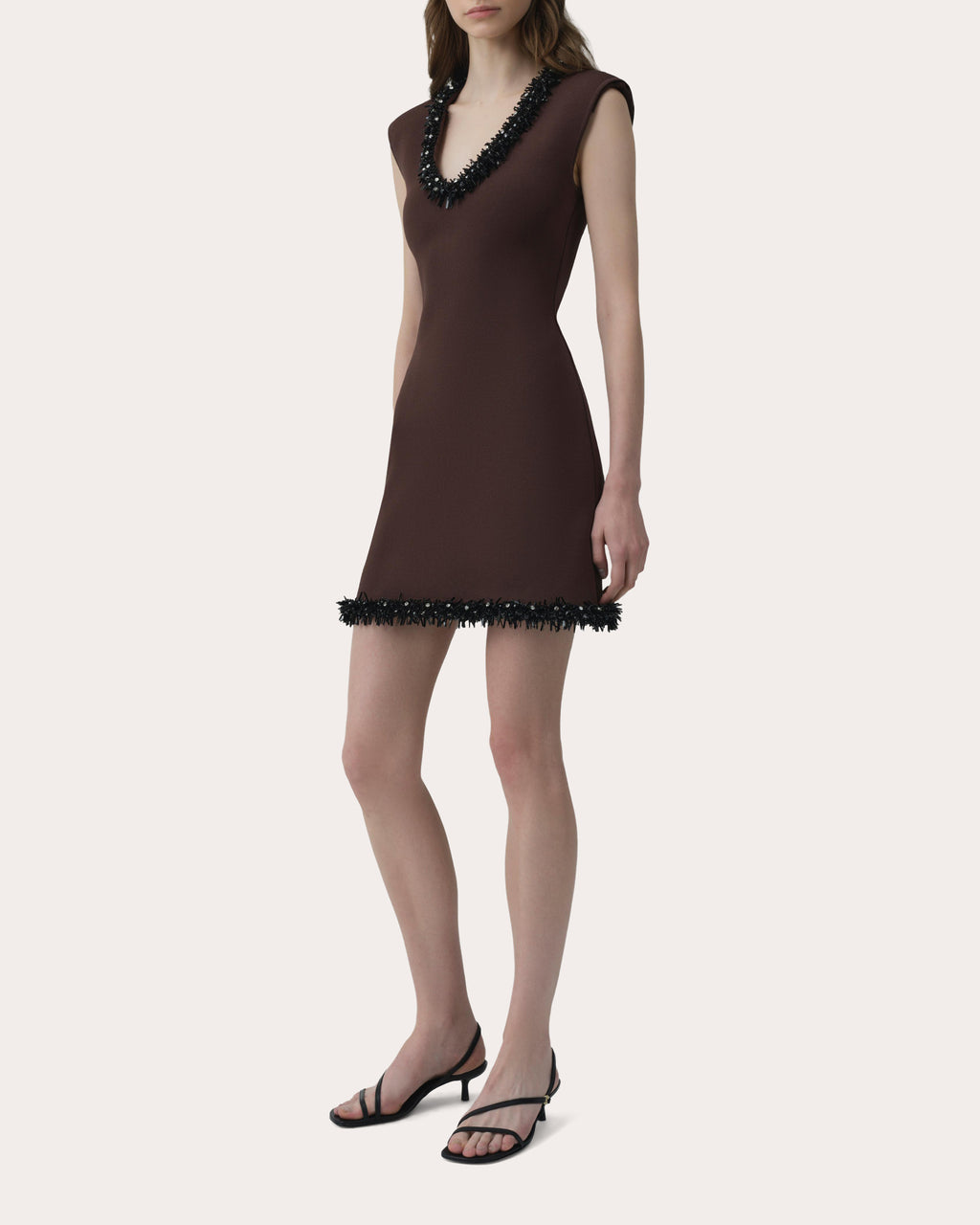 Suki Beaded Compact Knit Mini Dress