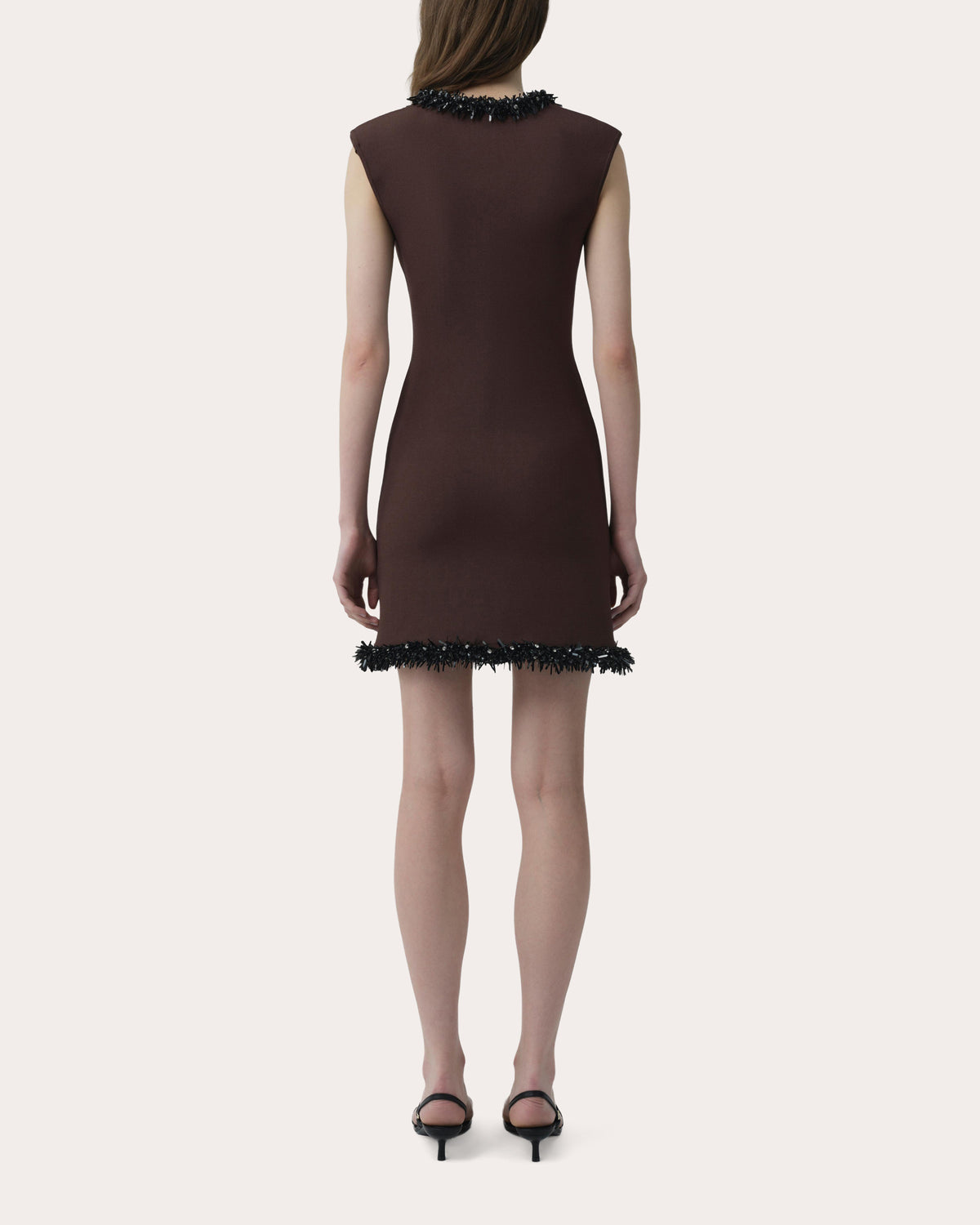 Suki Beaded Compact Knit Mini Dress