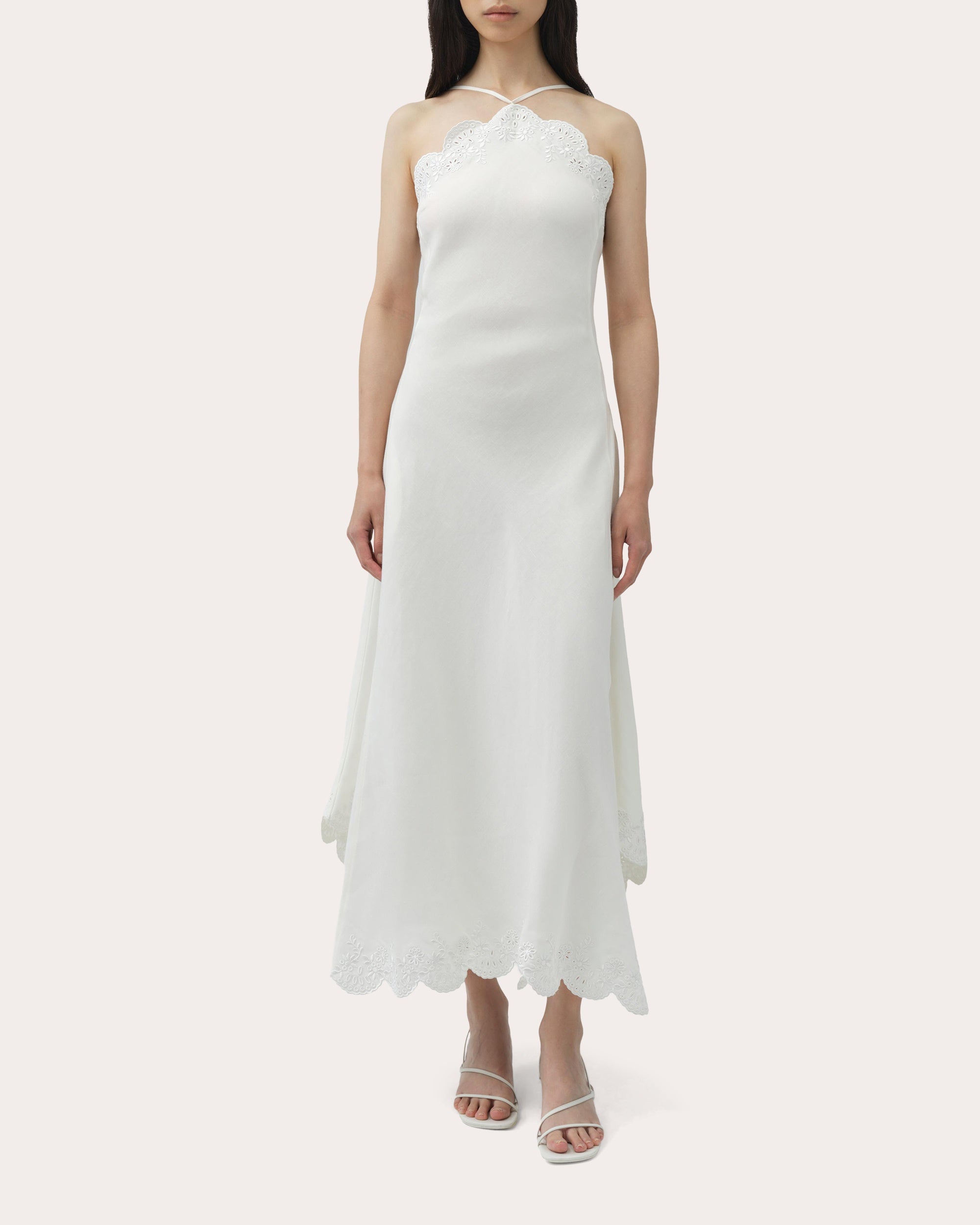 off shoulder dress white Off-Shoulder Ruffle Mini Dress XL / White