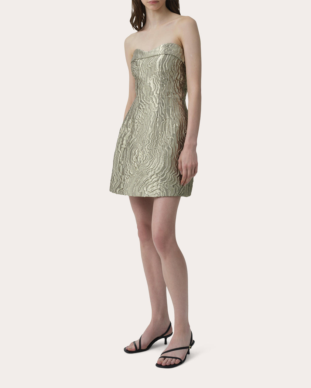 Darcie Metallic Jacquard Bustier Mini Dress