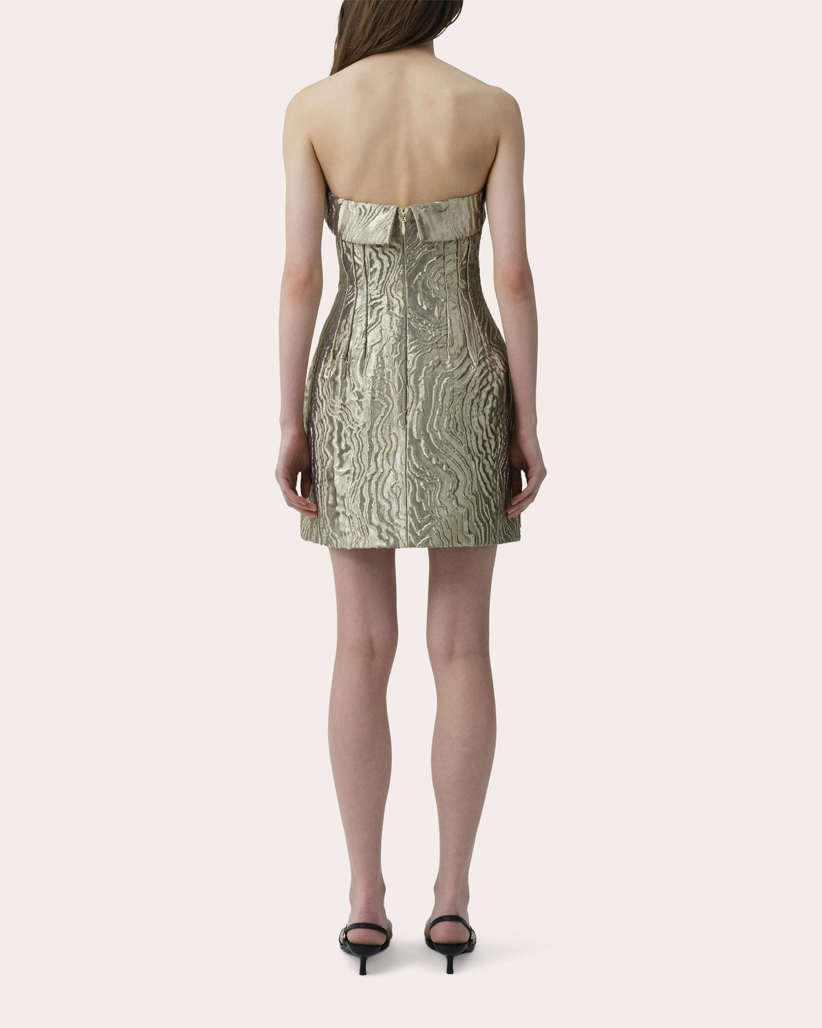 Darcie Metallic Jacquard Bustier Mini Dress