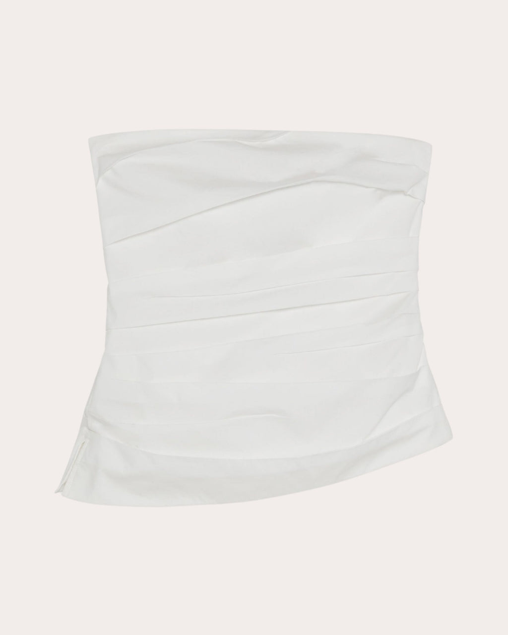 Emerson Poplin Ruched Bustier Top