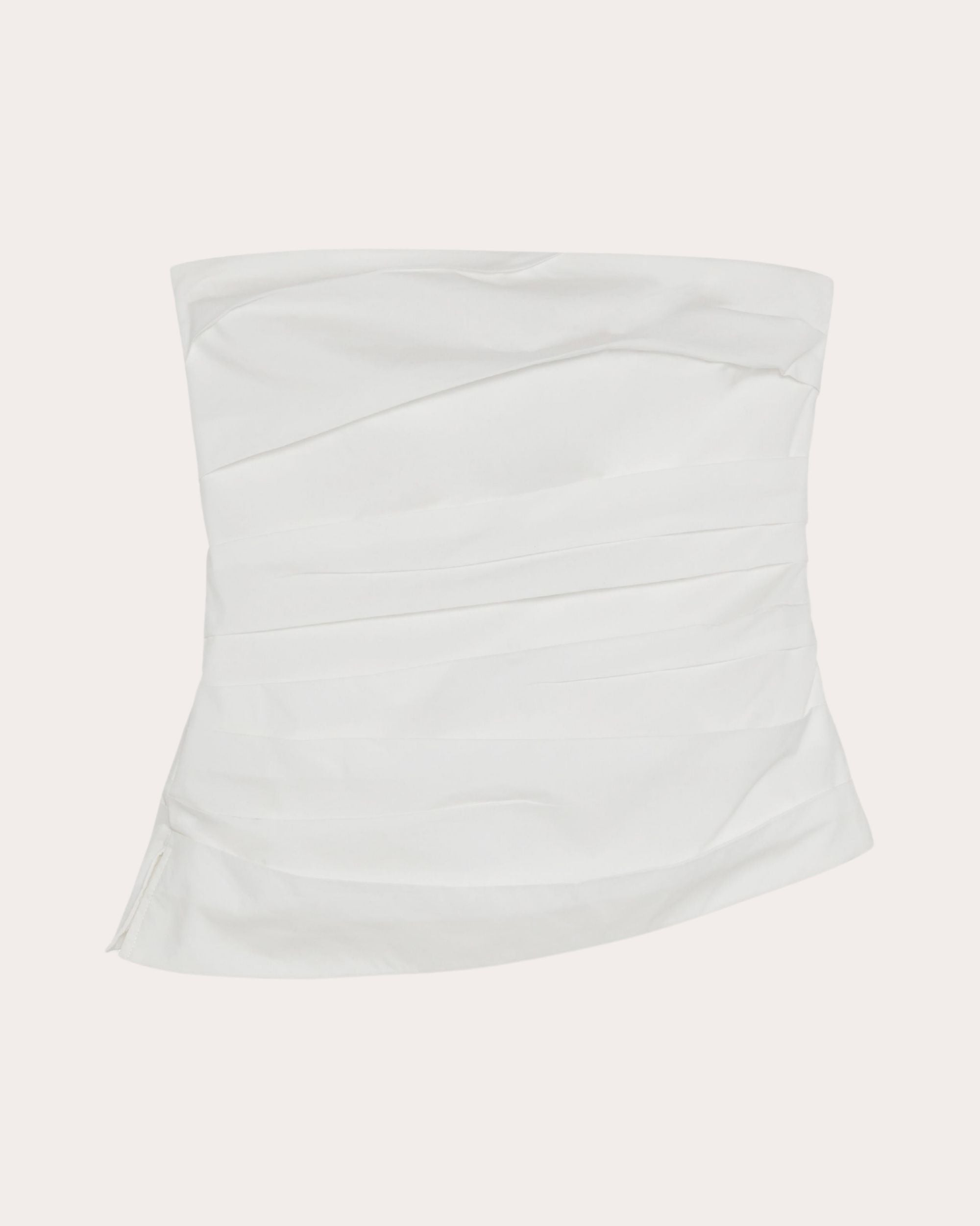 Emerson Poplin Ruched Bustier Top