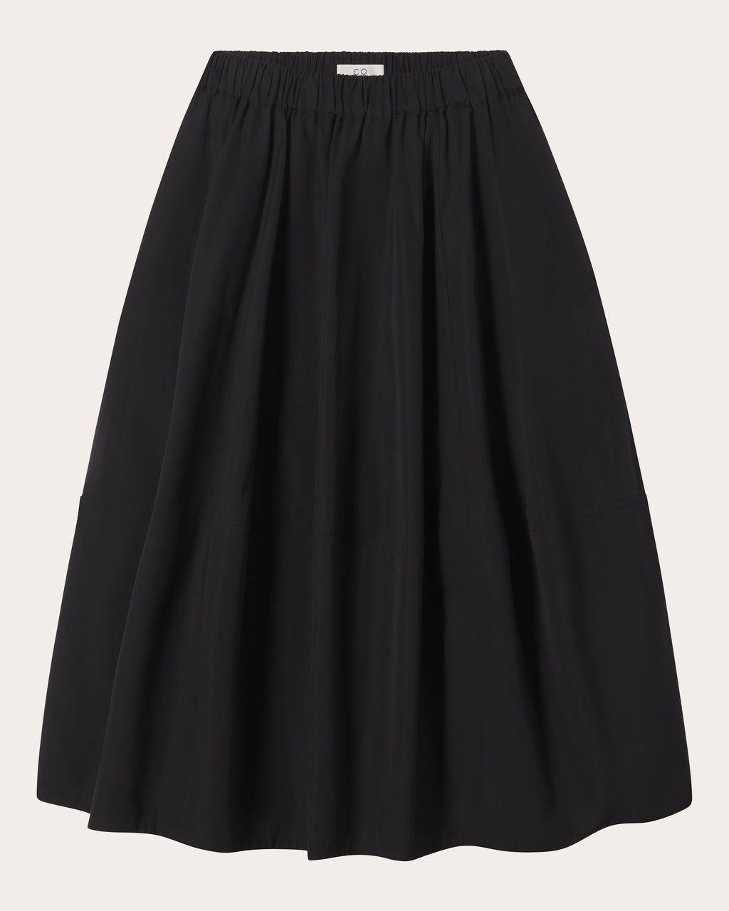 Cotton Poplin Full Midi Skirt