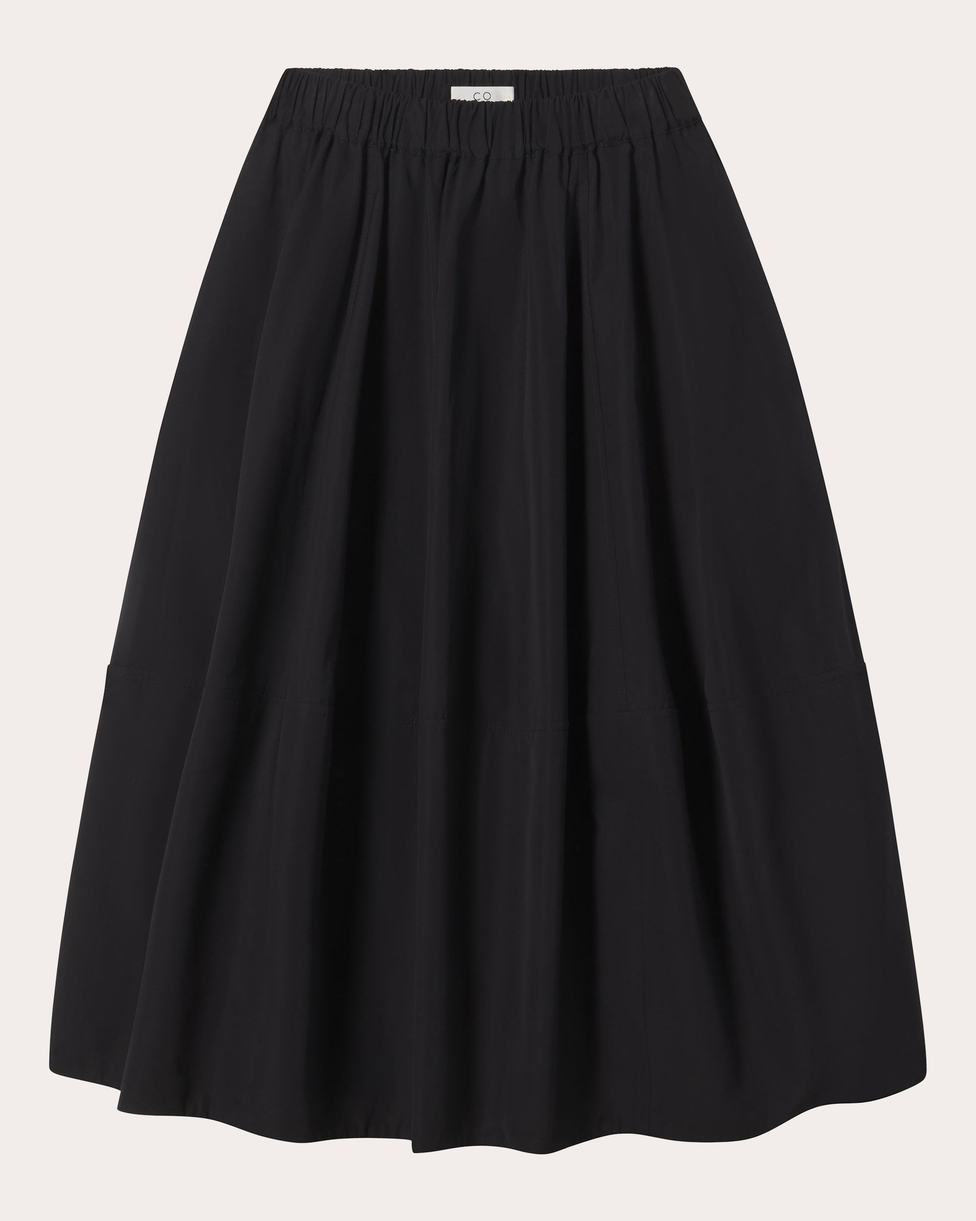 Cotton Poplin Full Midi Skirt