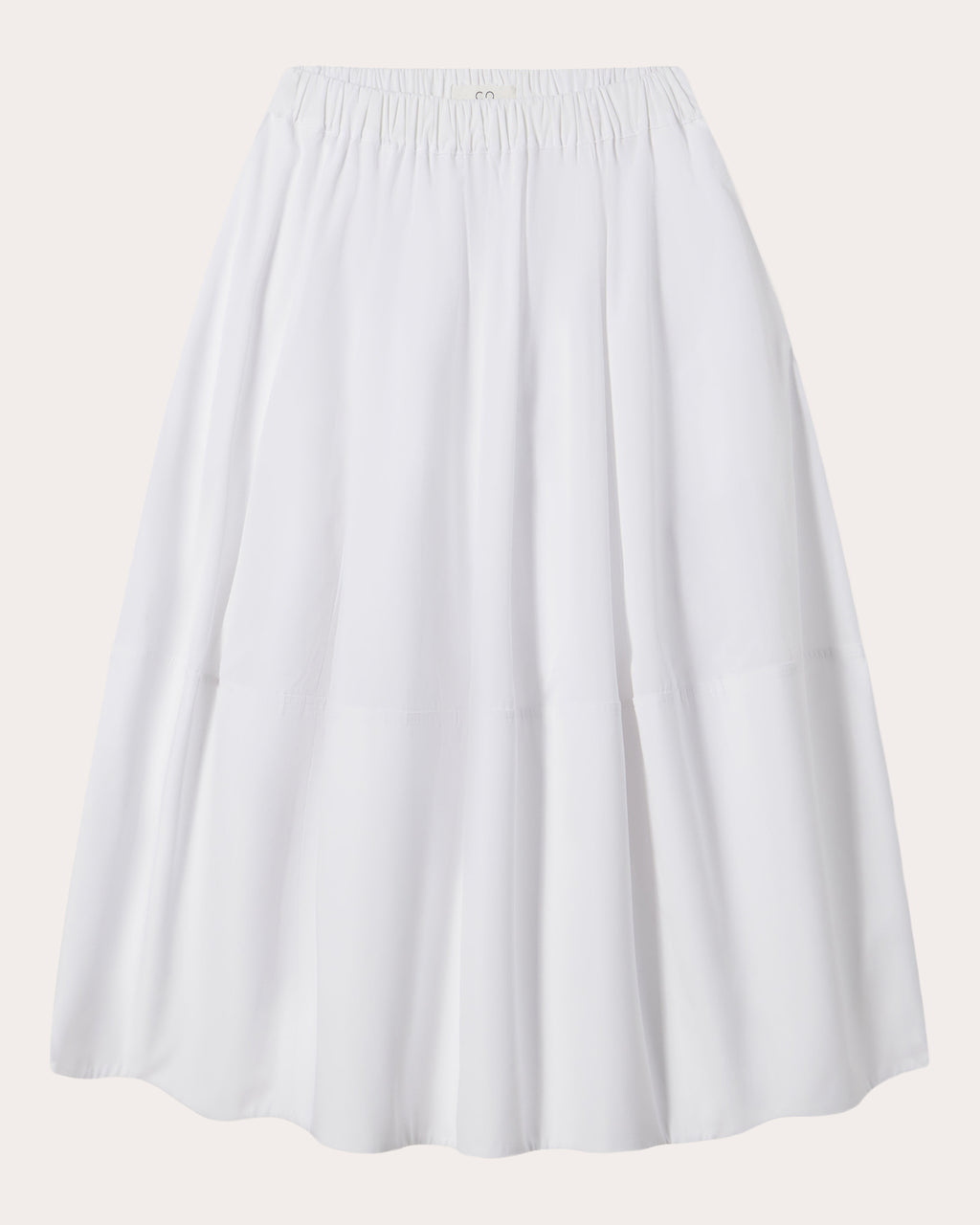 Cotton Poplin Full Midi Skirt