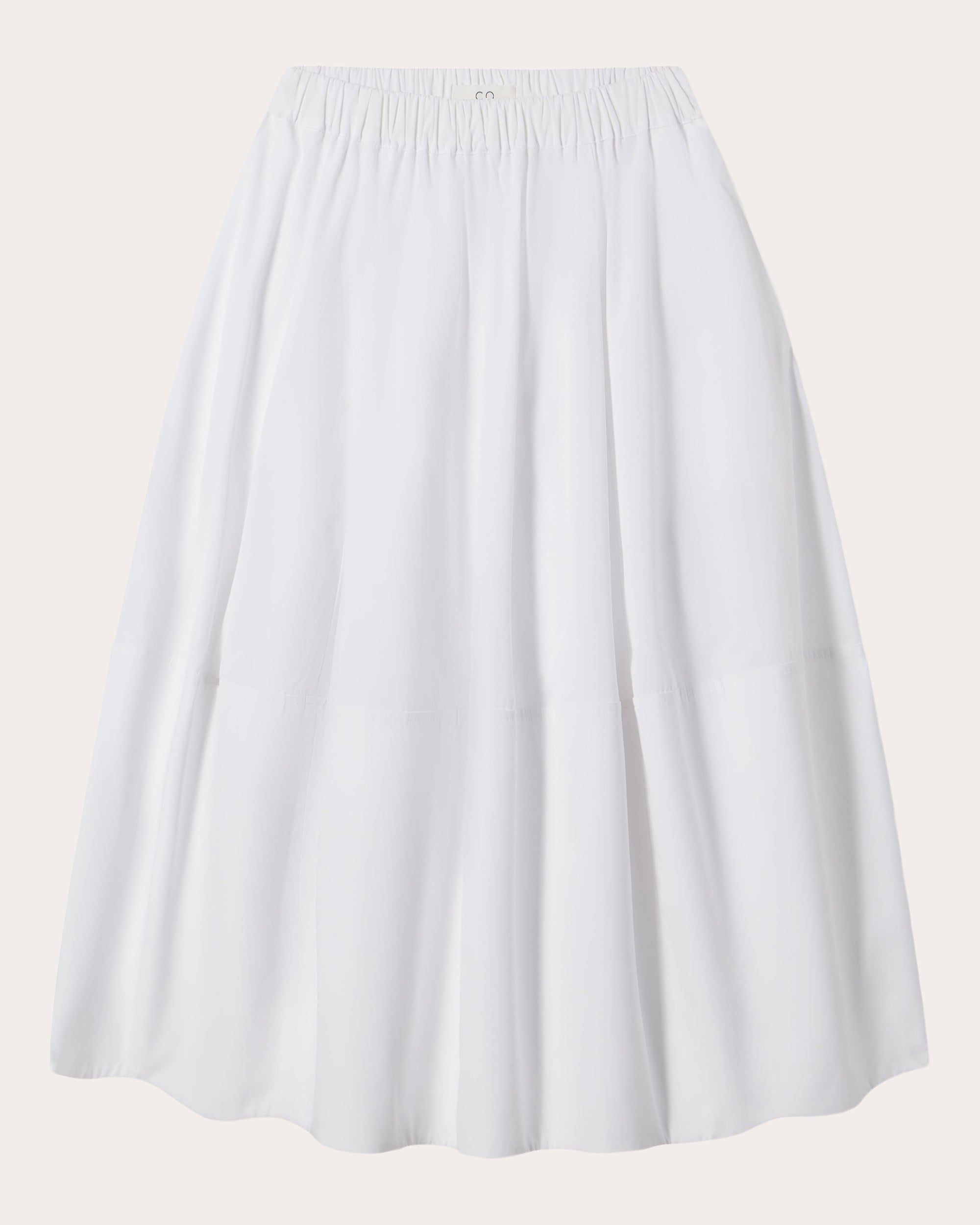Cotton Poplin Full Midi Skirt