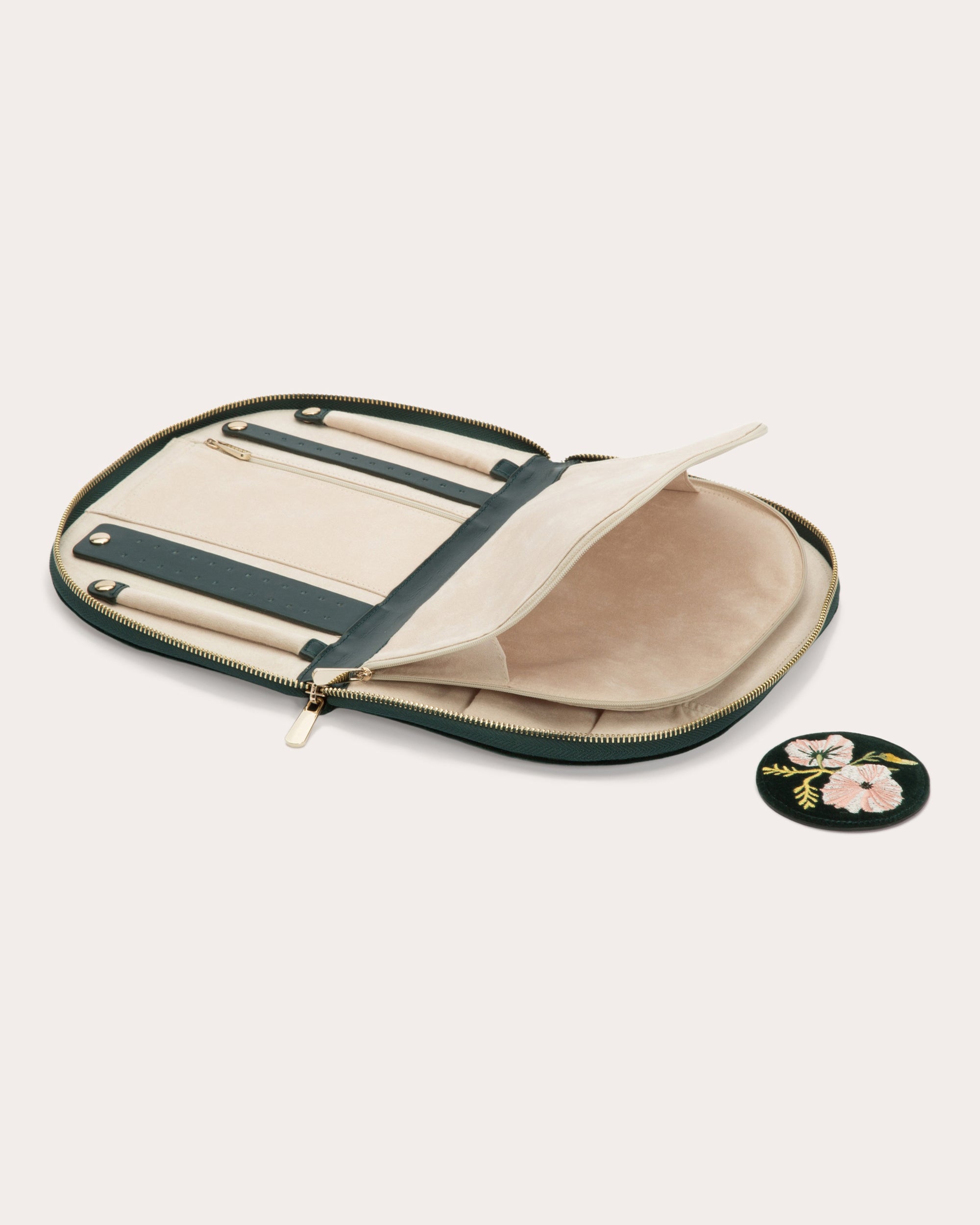 Zoe Embroidered Velvet Jewelry Portfolio