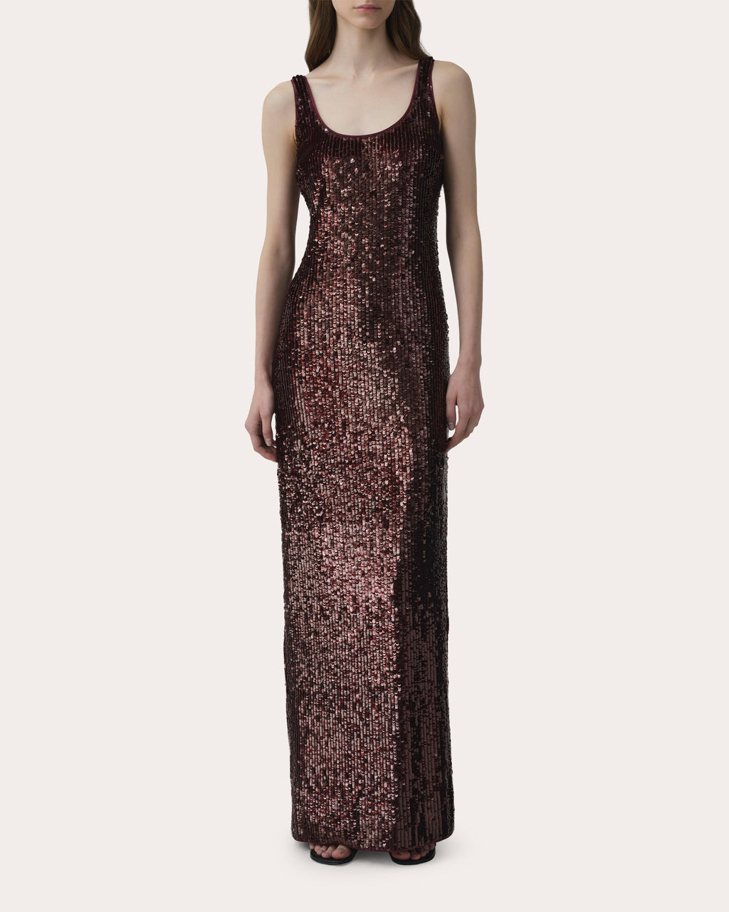 Bex Sequin Scoop Neck Maxi Dress