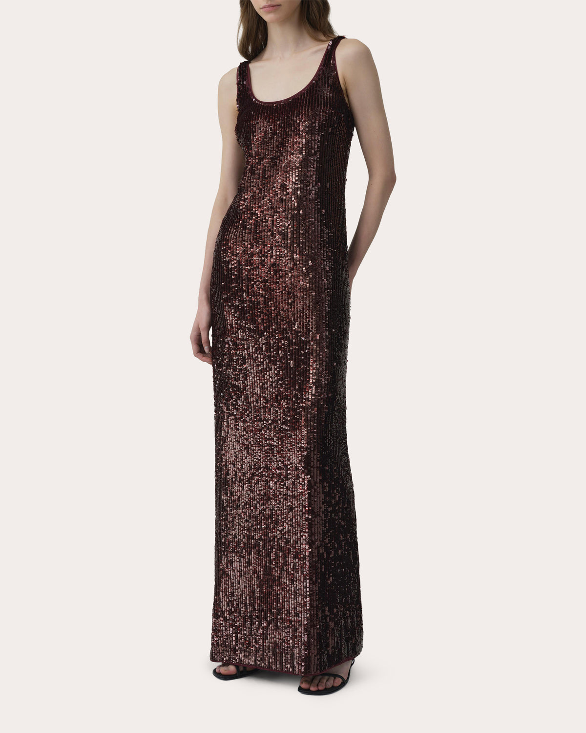 Bex Sequin Scoop Neck Maxi Dress