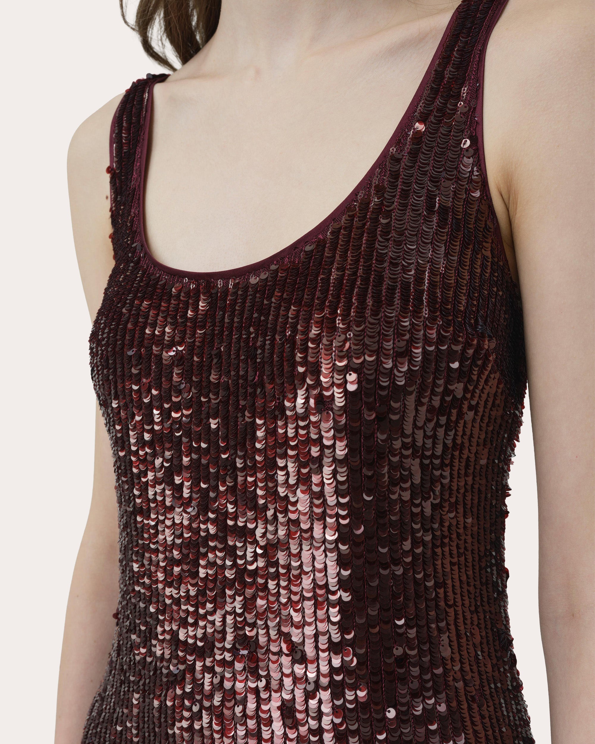Bex Sequin Scoop Neck Maxi Dress