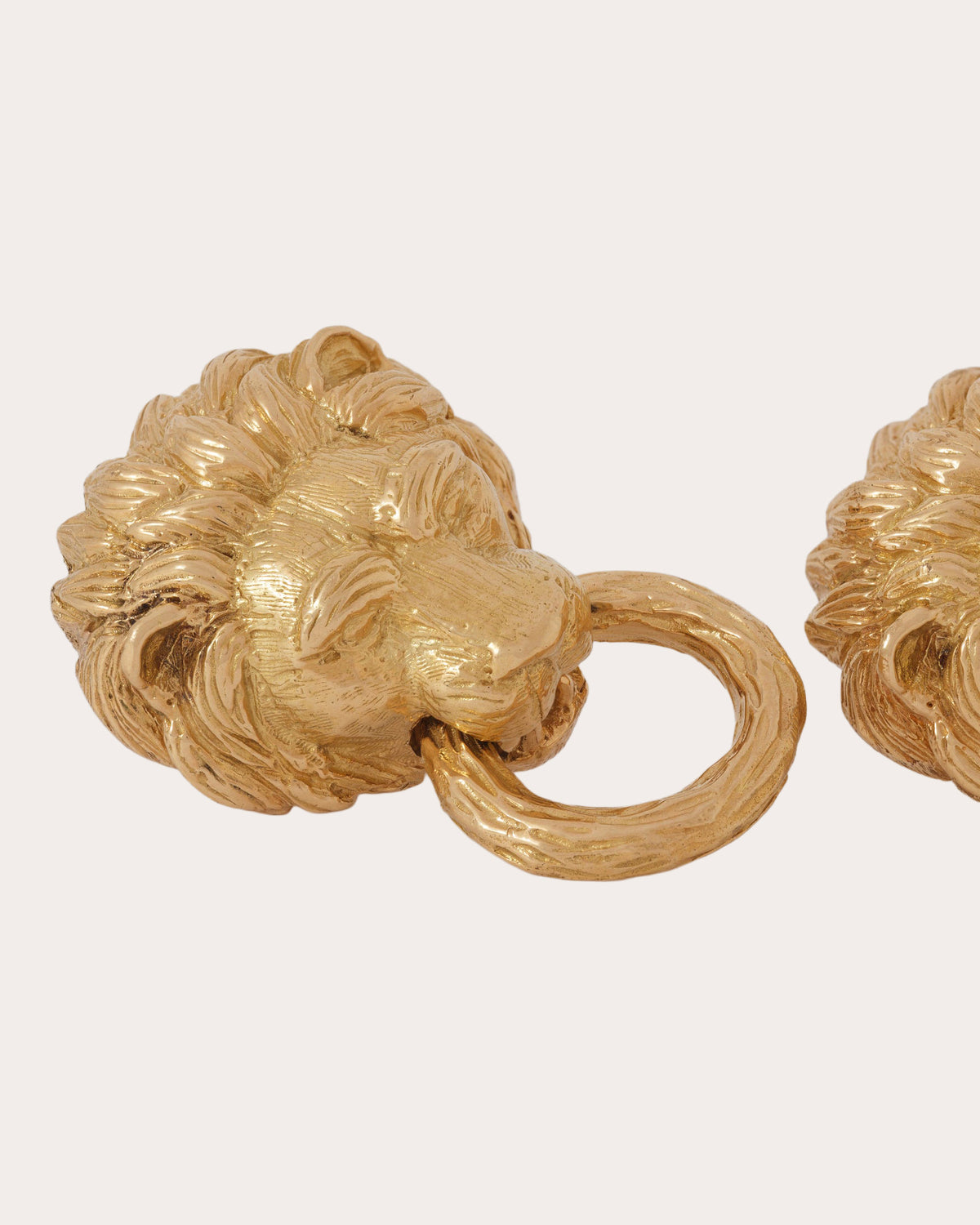Vintage Van Cleef & Arpels Lion Door Knocker Earrings