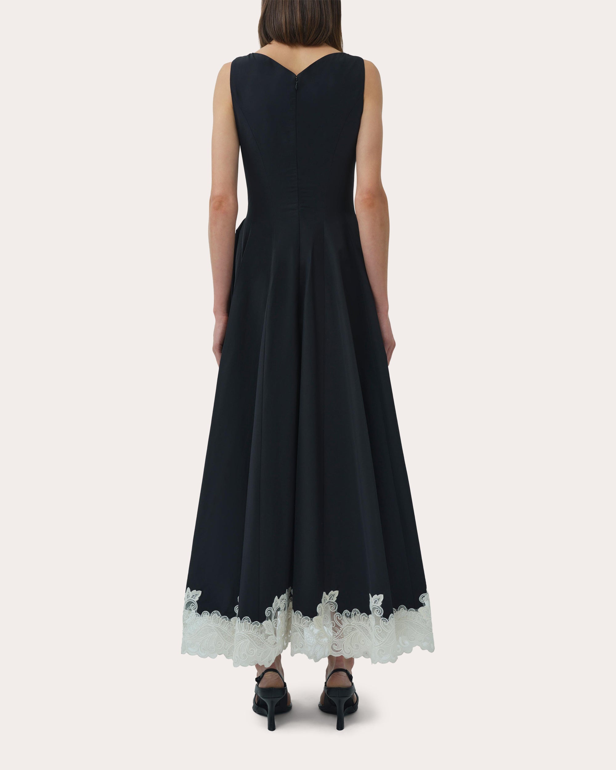 Mira Faille Lace Fit & Flare Dress