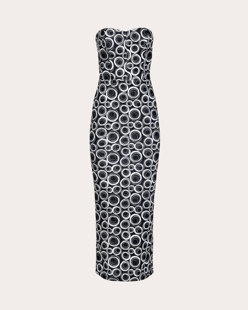 Cassata Embroidered Denim Strapless Dress