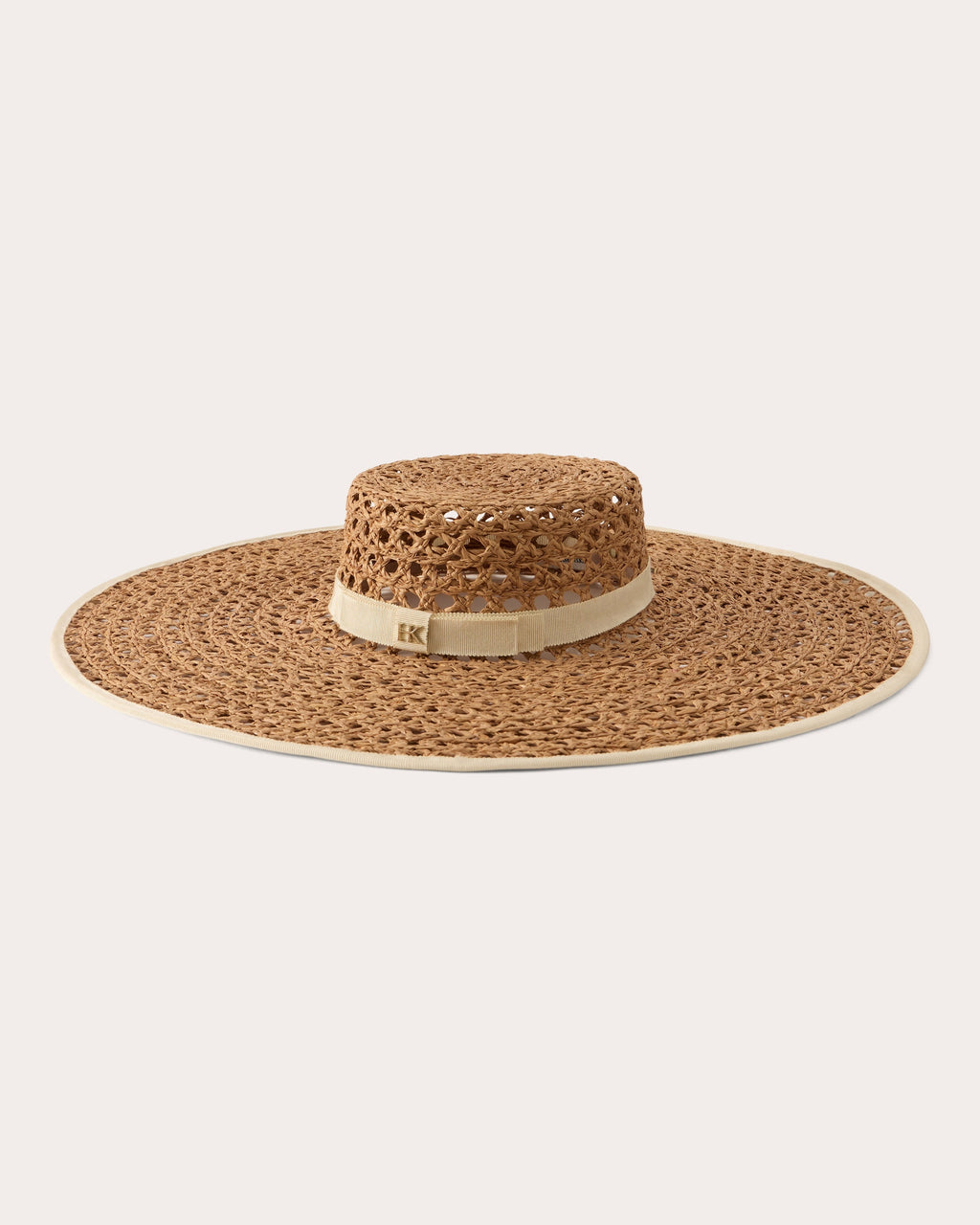 Kavya Raffia Lace Crocheted Boater Hat