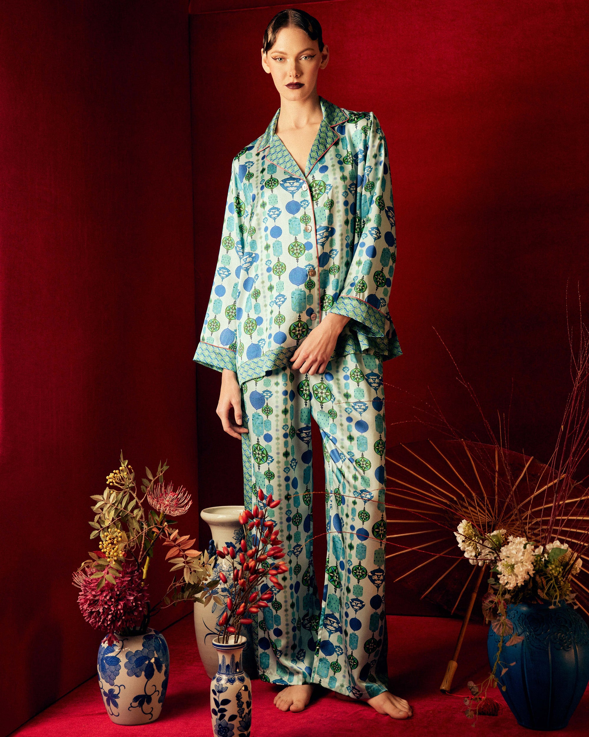 Isa Chochin Silk Pajama Set