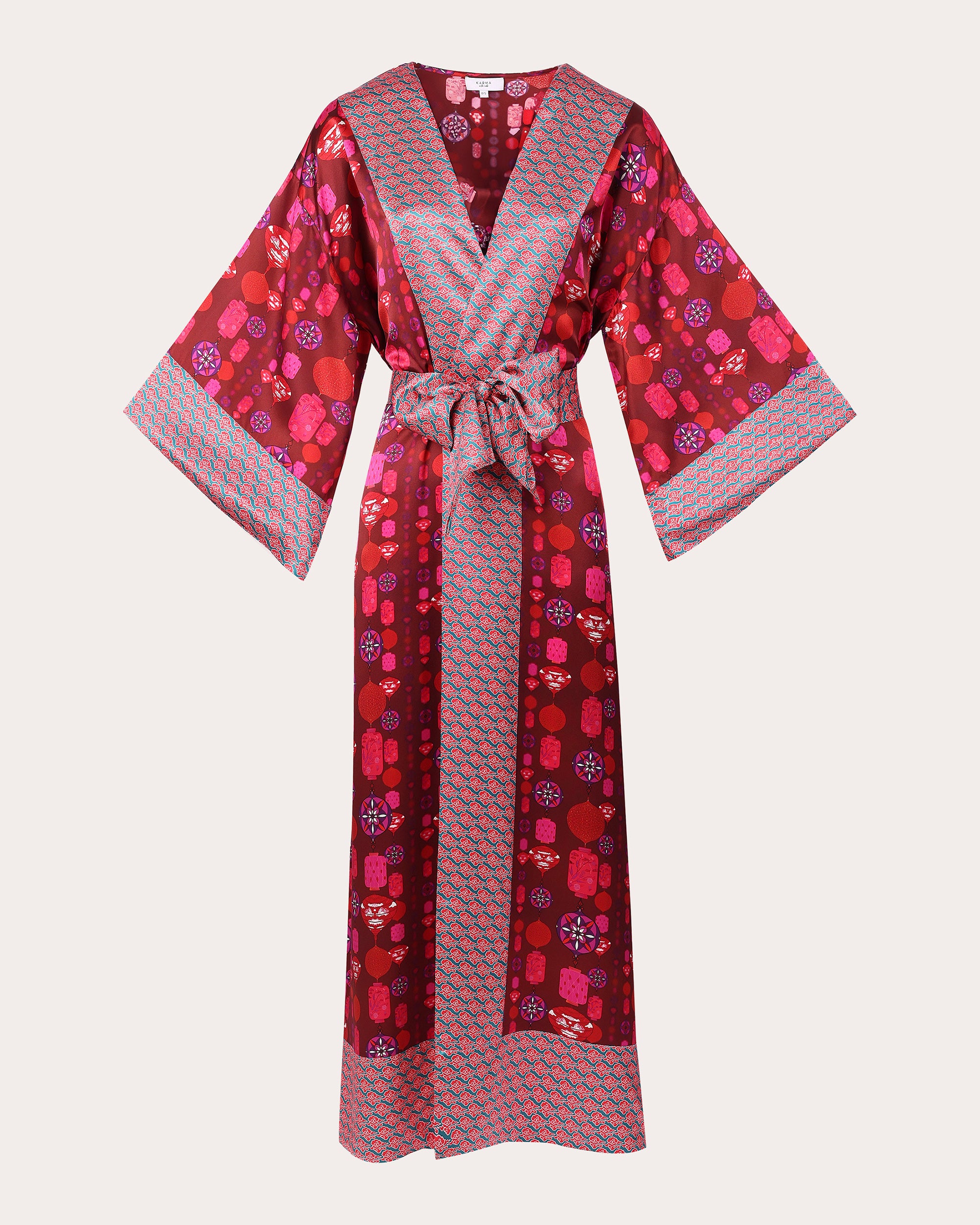 Kobe Chochin Silk Kimono