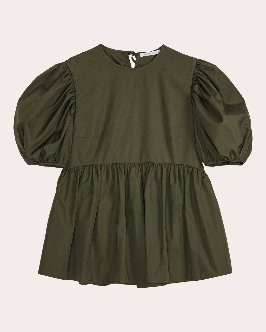 Anisha Cotton Puff-Sleeve Babydoll Top