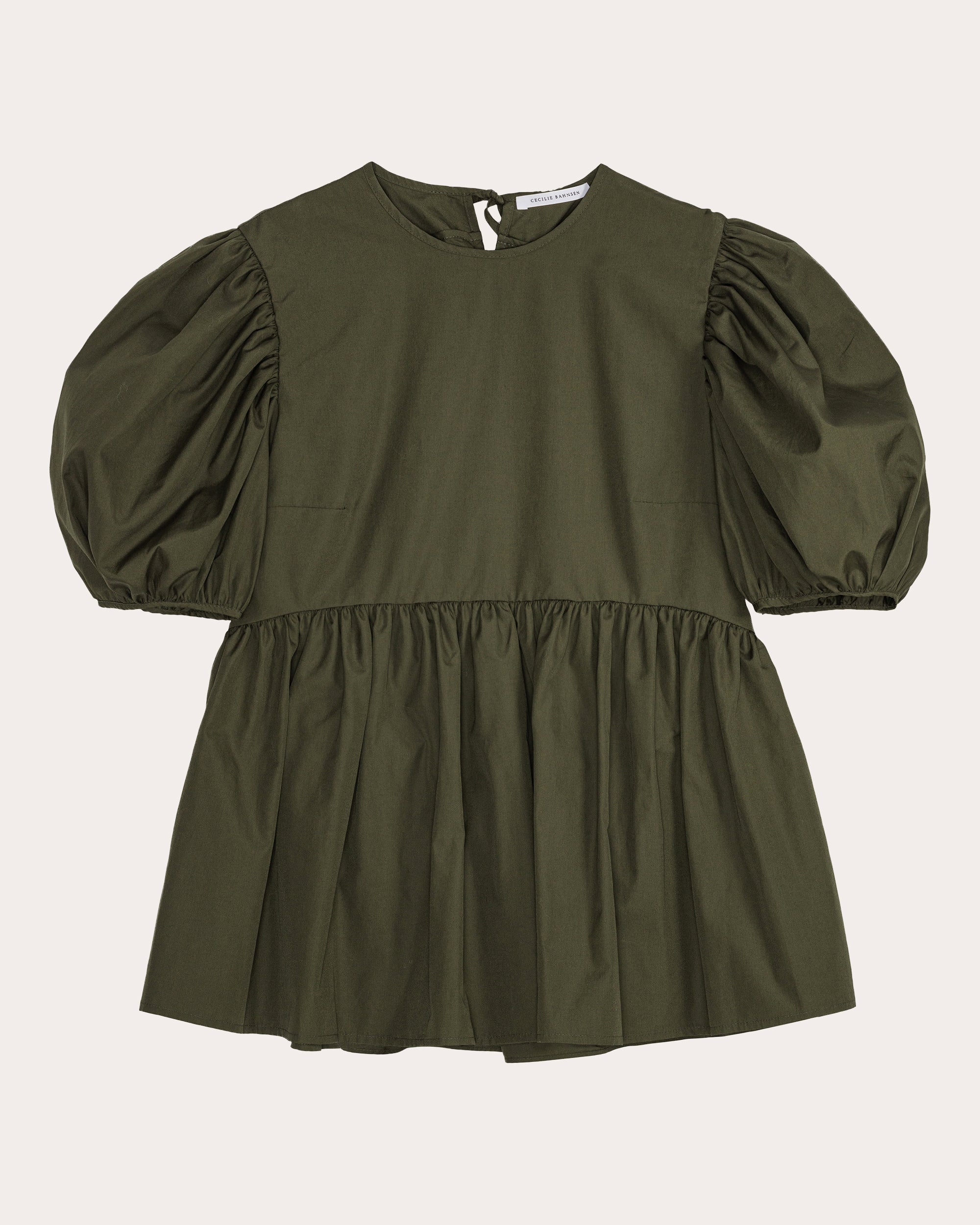 Anisha Cotton Puff-Sleeve Babydoll Top