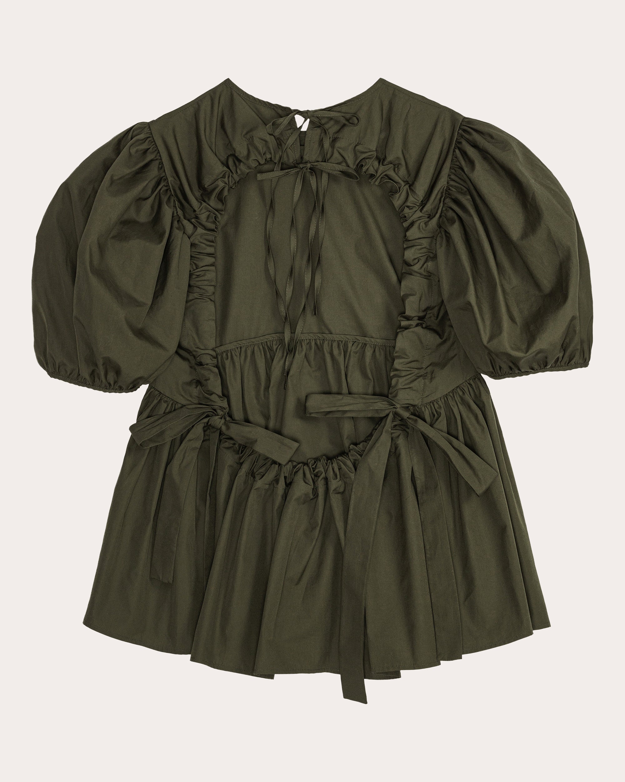 Anisha Cotton Puff-Sleeve Babydoll Top