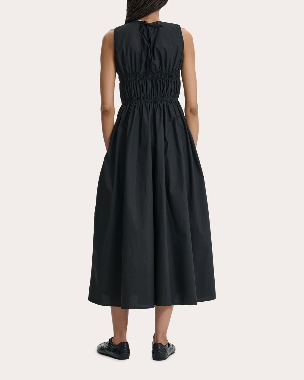 Christy Cotton Shirred Midi Dress