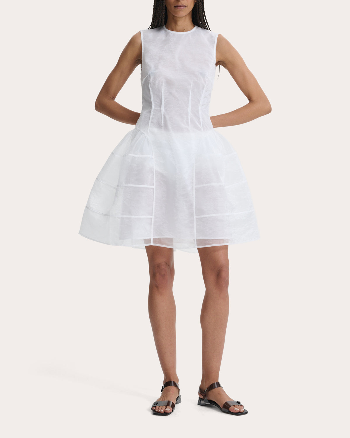 Claudie Liquid Myrtia Gathered Mini Dress