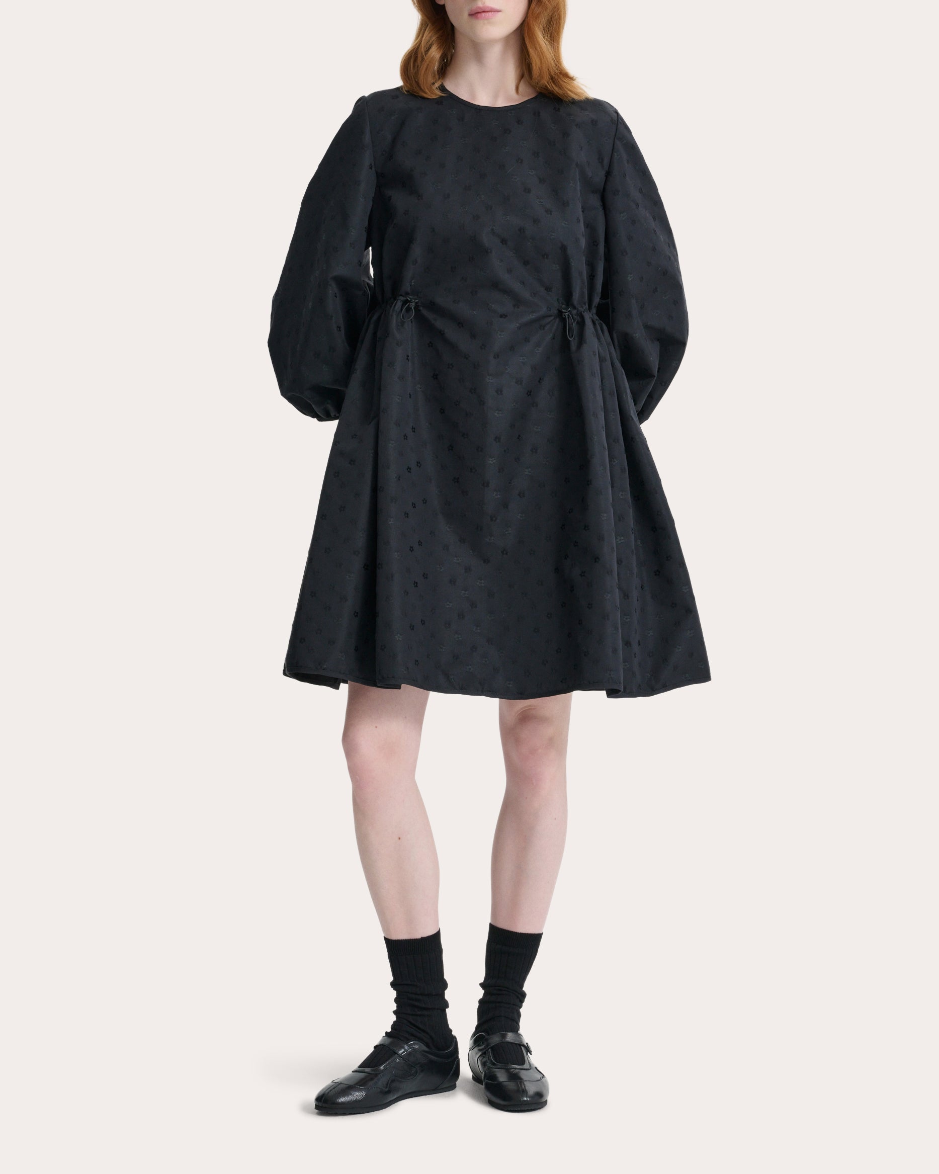 cecilie bahnsen mini dress Cecilie Bahnsen Black Dress - Fw26 - Cbdumas | Dress Fleur Cotton Smock Black