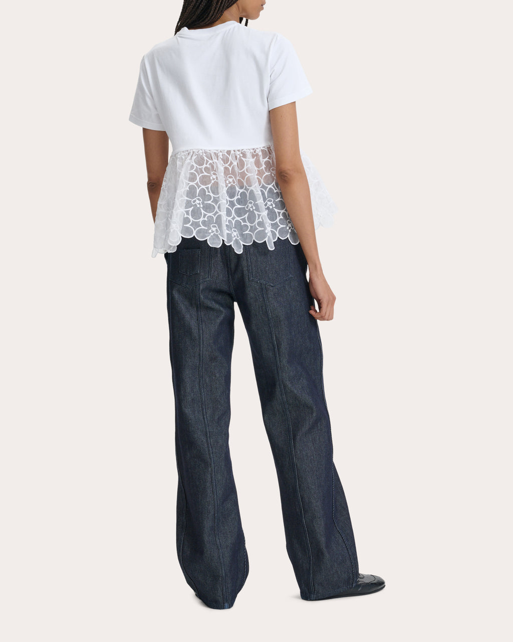 Connie Jersey Myrtia Combo Peplum T-Shirt