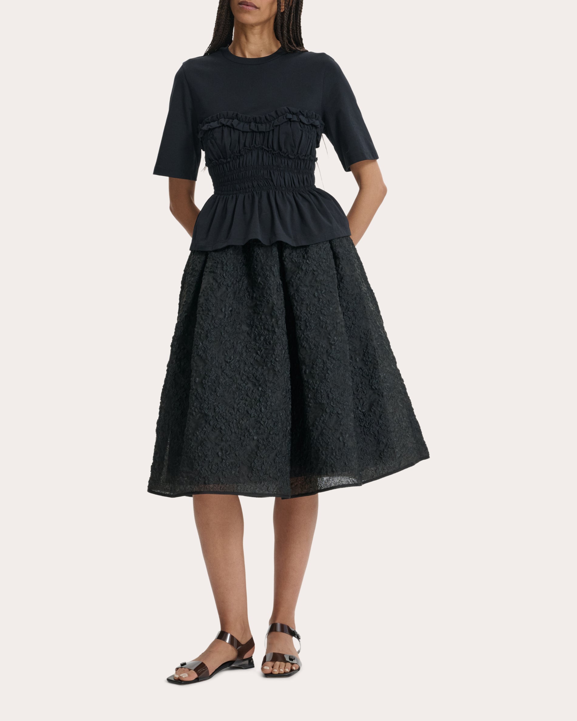 t shirt peplum dress ASOS Design - Short Sleeve Dropped Waist Peplum Mini Dress - Women - Cotton - S