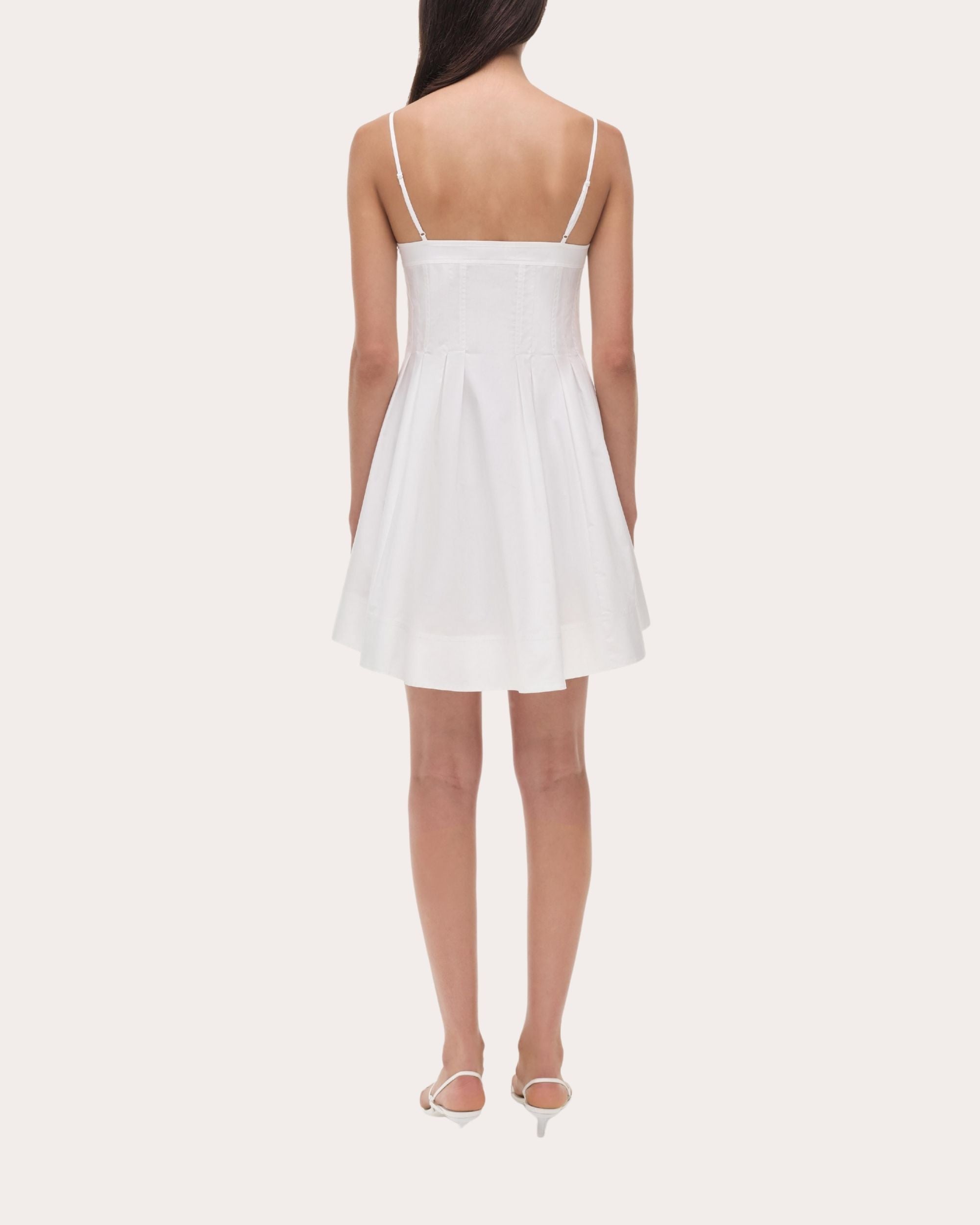 Kitt Poplin Pleated Bustier Mini Dress