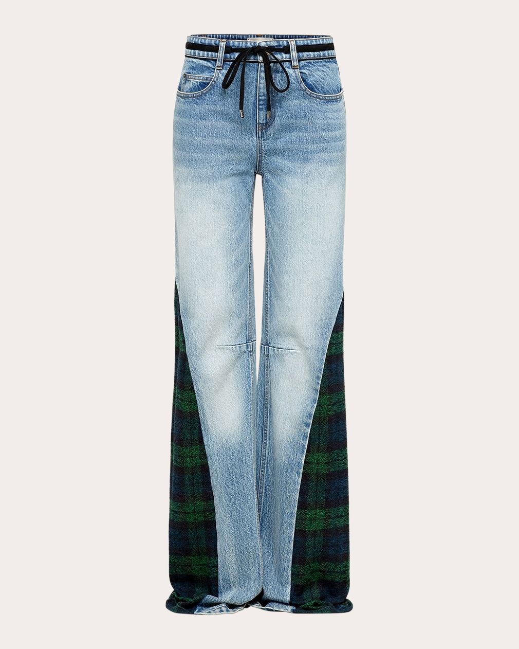 Taytum Plaid Combo Relaxed Jeans
