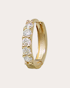 Diamond Pavé Classique Wide Huggie Earring