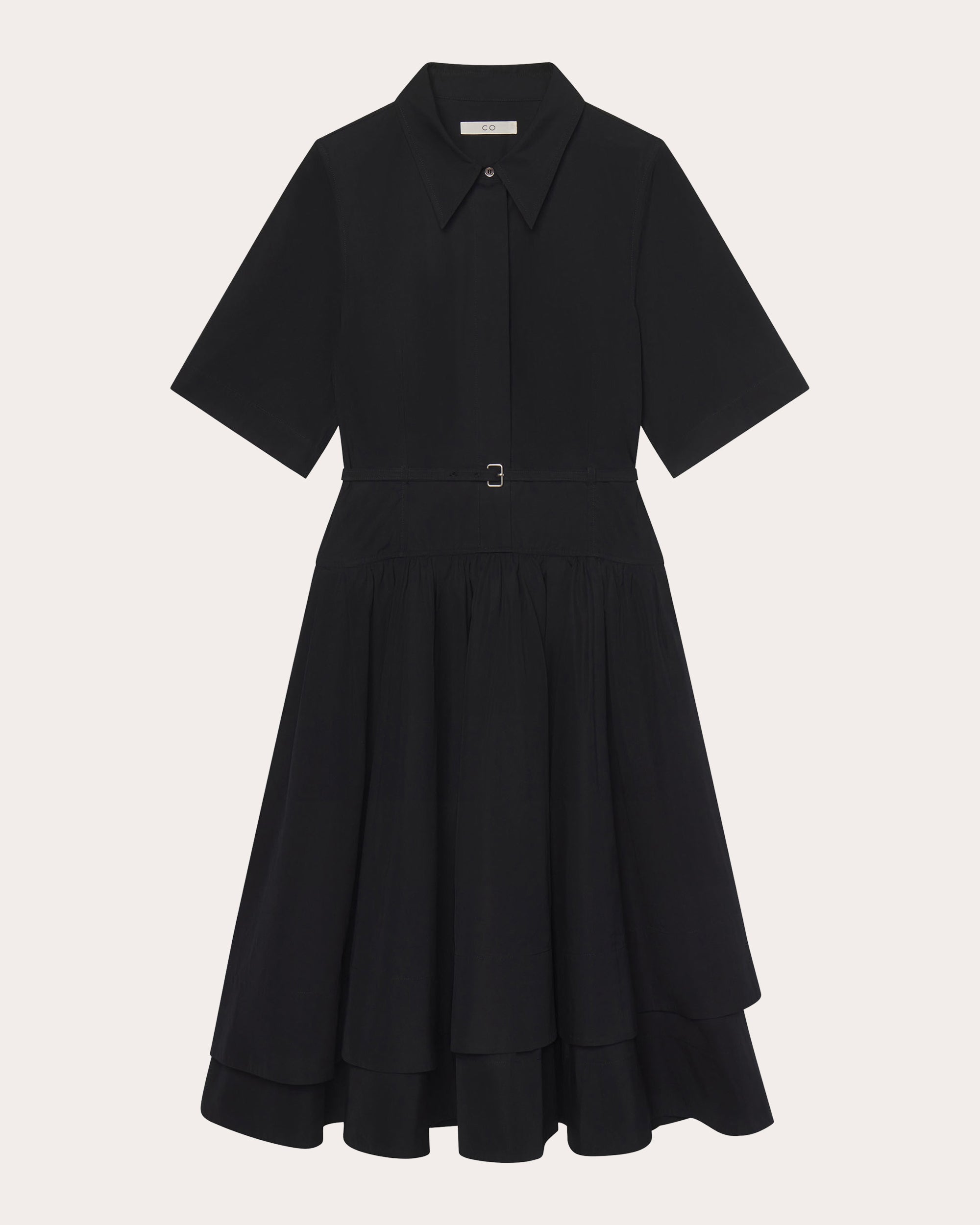 Cotton Poplin Belted Shirt Dress