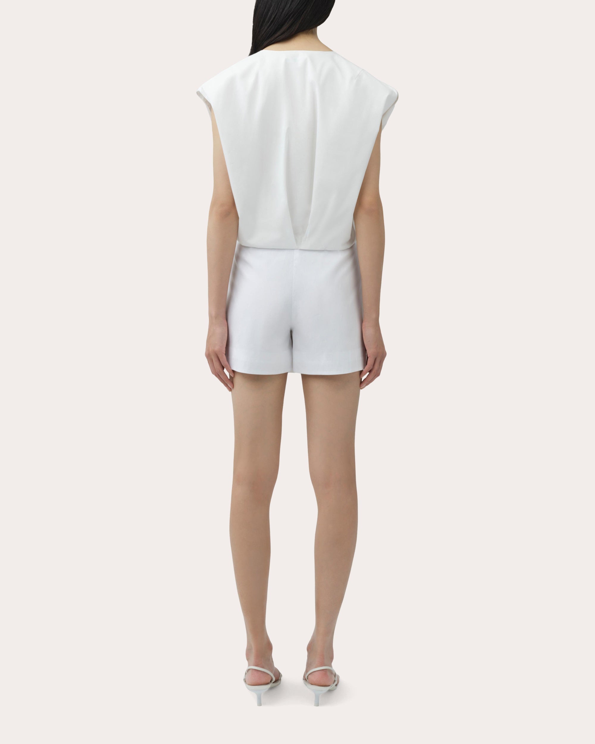 Devlin Pleated Poplin Mini Skort