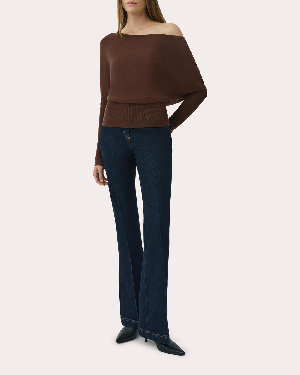 Lavina Knit Draped Asymmetric Sweater