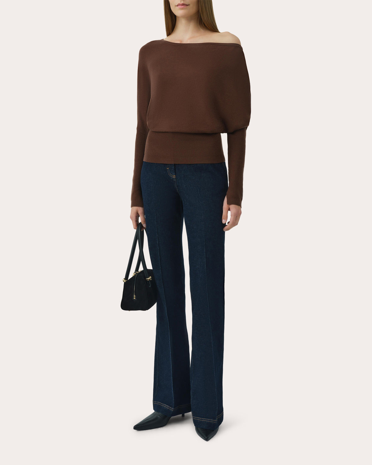 Lavina Knit Draped Asymmetric Sweater