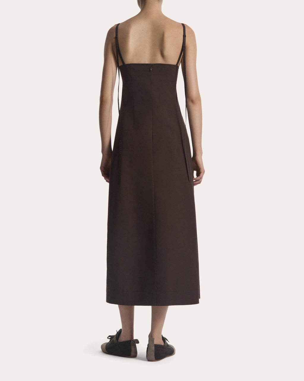 Cotton Poplin Bustier Midi Dress
