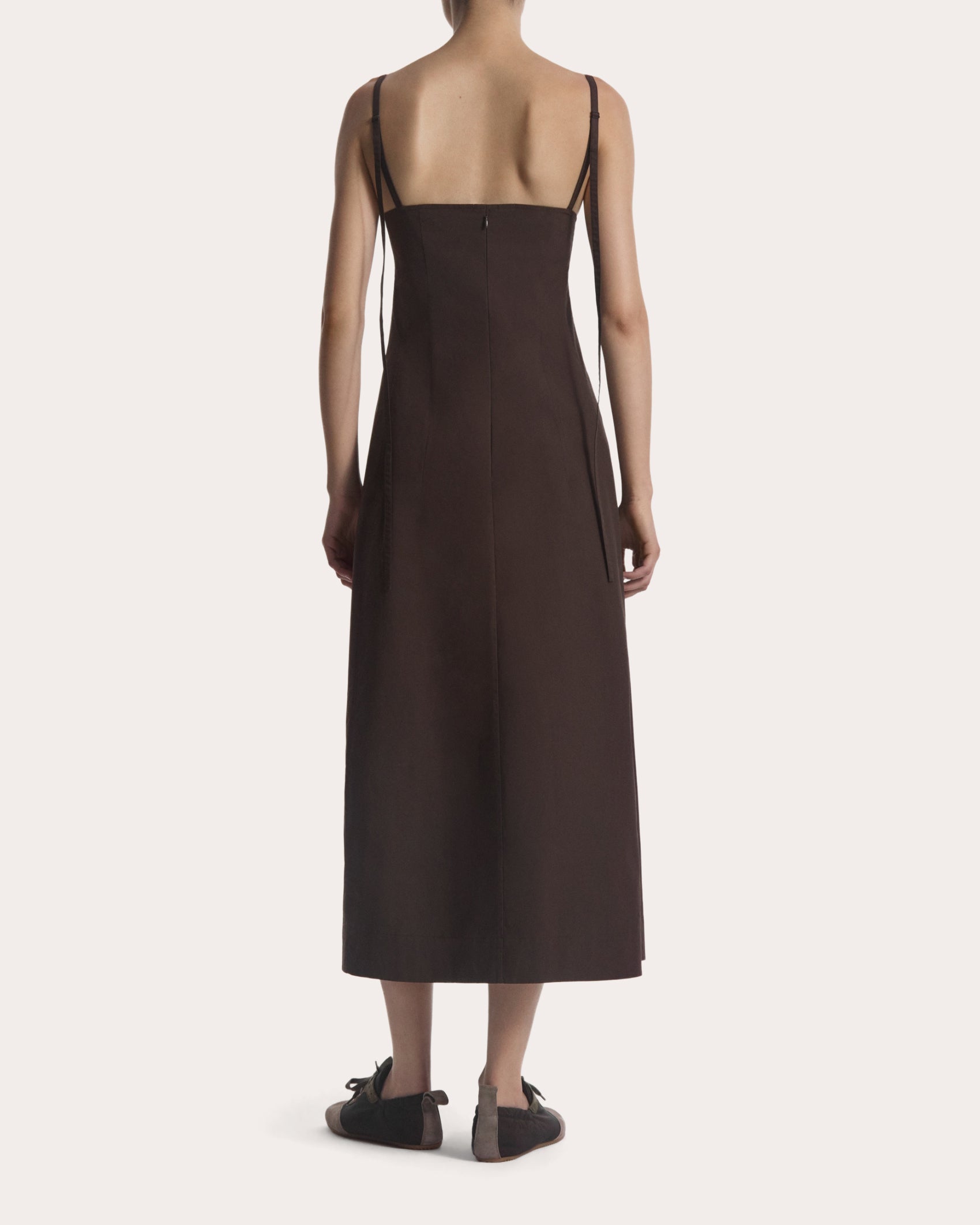 Cotton Poplin Bustier Midi Dress