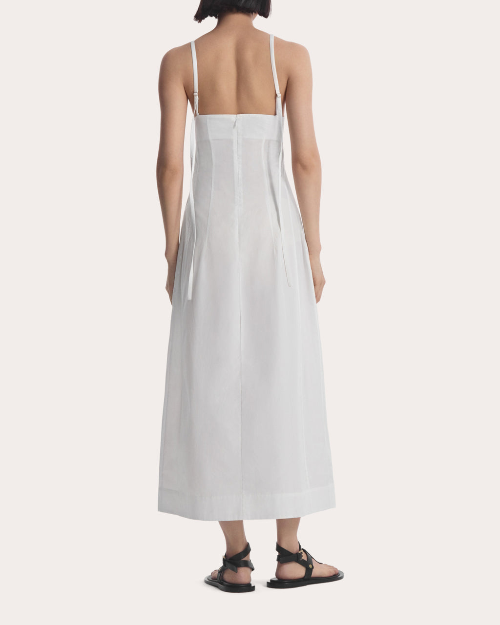 Cotton Poplin Bustier Midi Dress