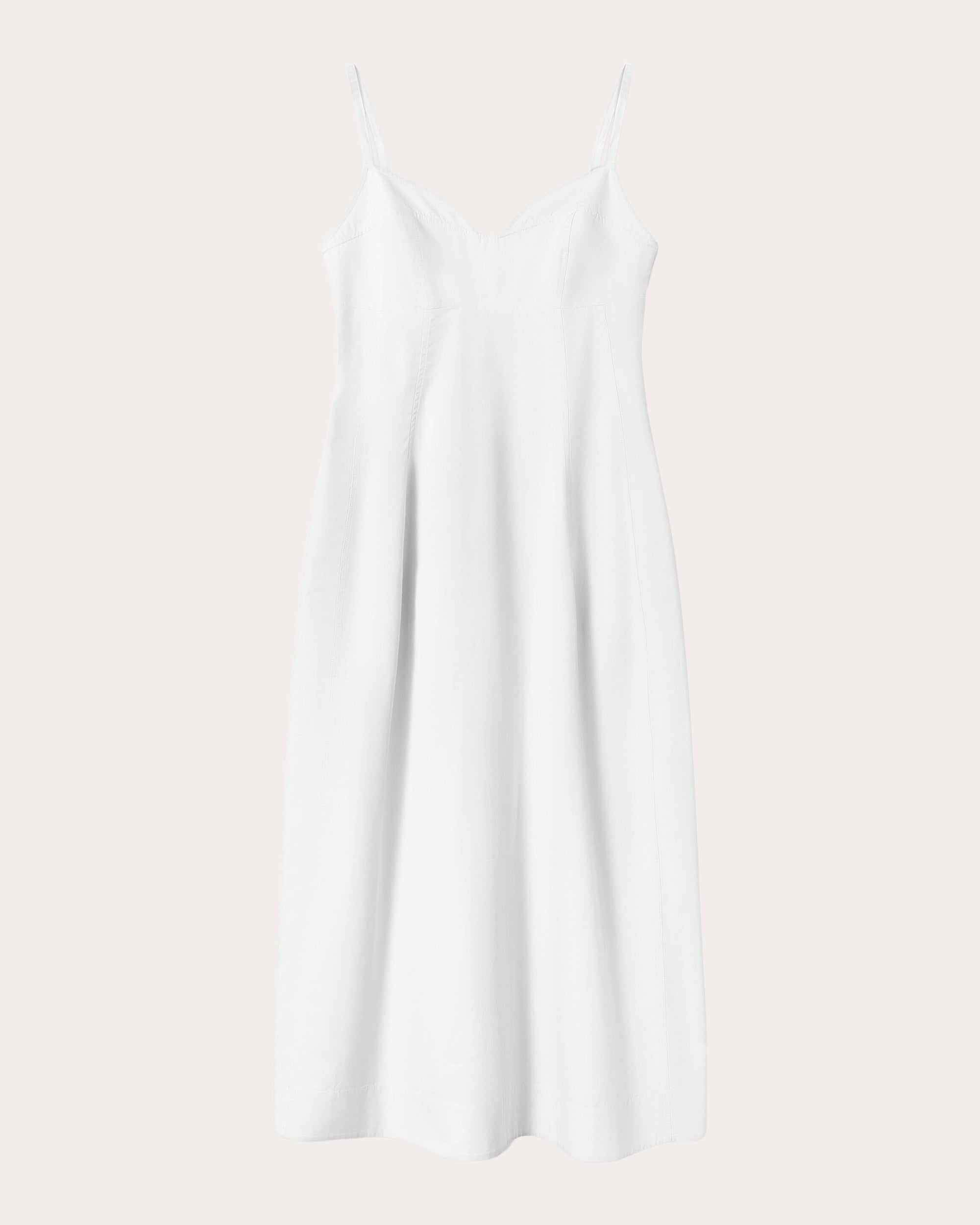 Cotton Poplin Bustier Midi Dress