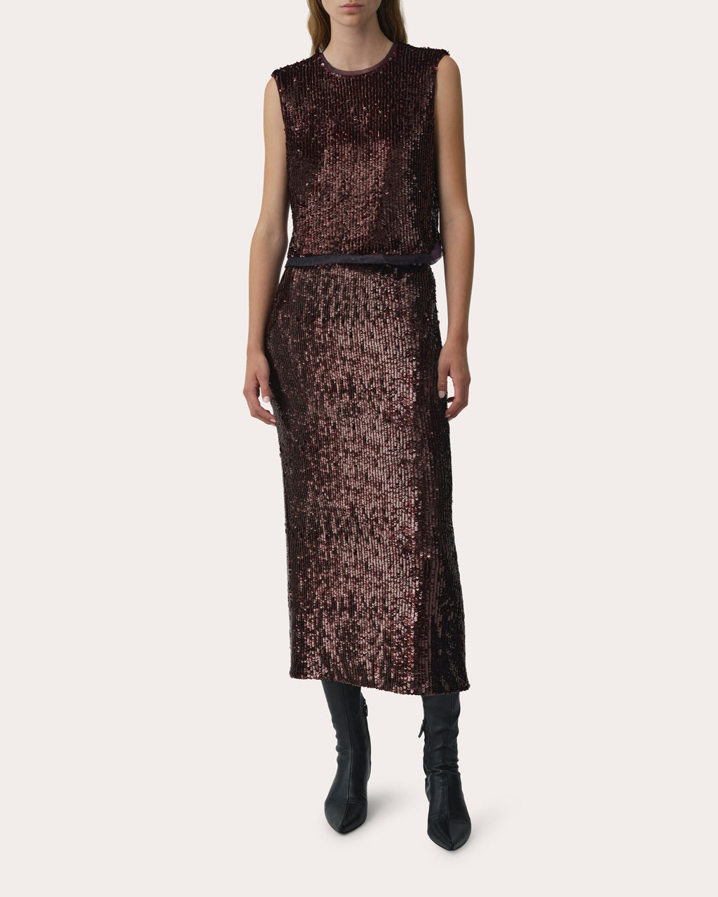 Cydia Sequin Sleeveless Top