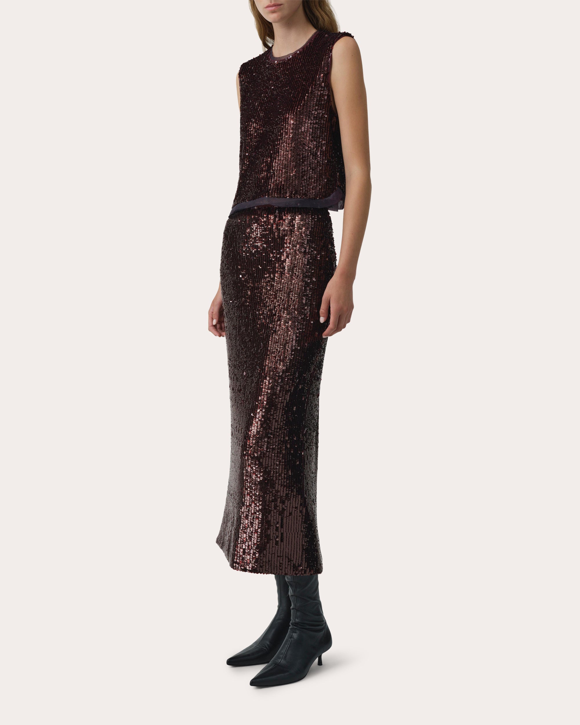 Nikki Sequin Midi Skirt