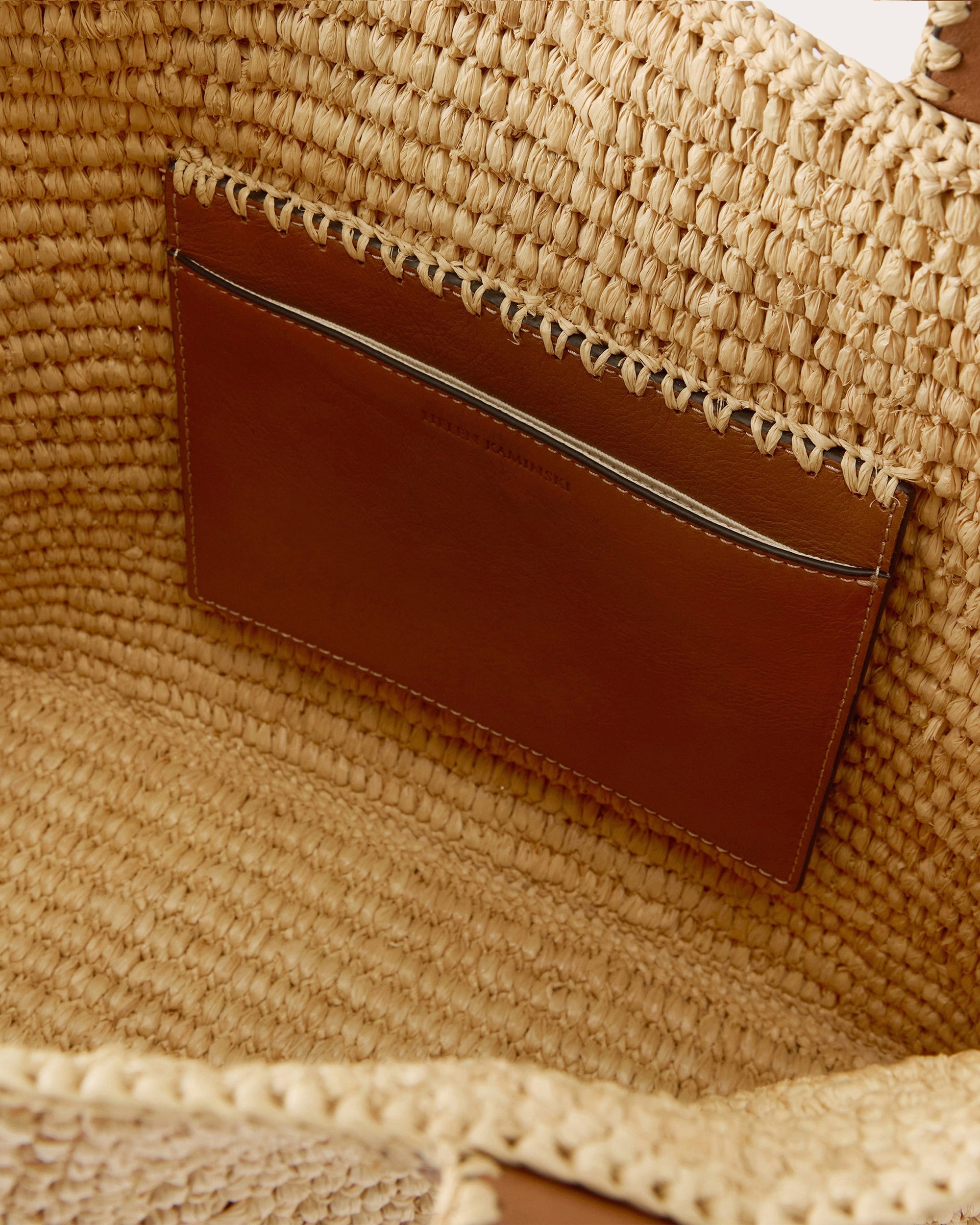 Liyoni Crocheted Raffia Tote Bag