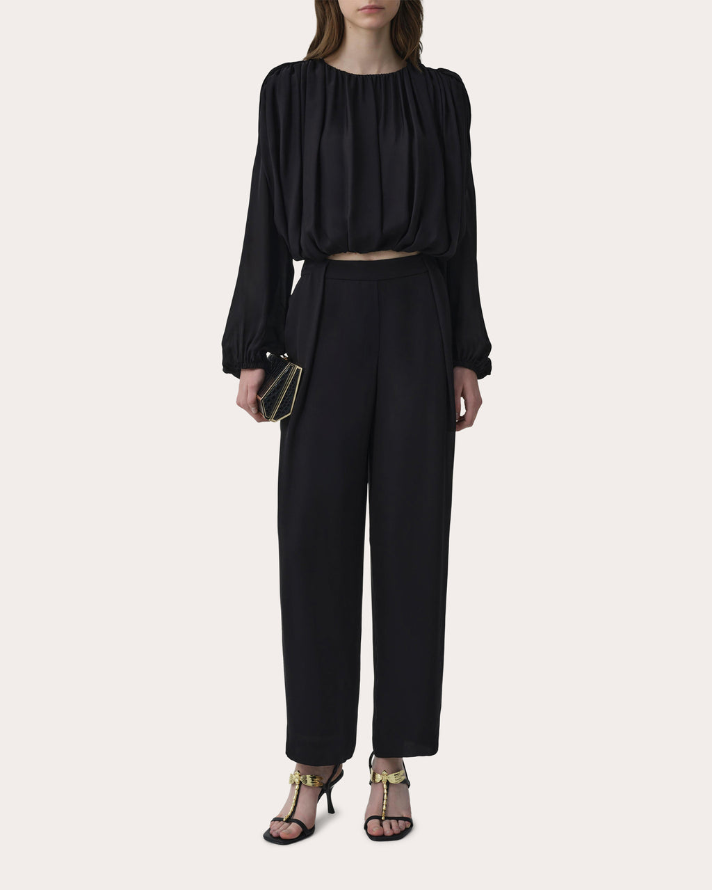 Frida Silk Georgette Gathered Blouse